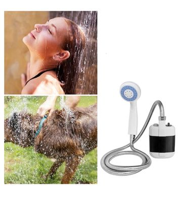 Душ портативный кемпинговый Gotel Q16H Outdoor Shower на 20 л с помпой от аккумулятора 2200 mah, Туристический переносной душ с насосом