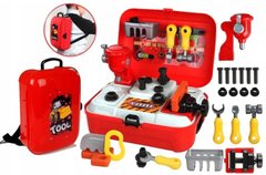 Детский игровой набор инструментов в кейсе 25 предметов Toy Tool Toy, игровой набор для мальчика, Жёлтый