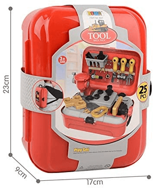 Детский игровой набор инструментов в кейсе 25 предметов Toy Tool Toy, игровой набор для мальчика, Жёлтый