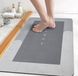 Водопоглащающий прямоугольный коврик для ванной комнаты Home 60*40 см, антискользящий диатомитовый впитывающий воду коврик для ног, серый