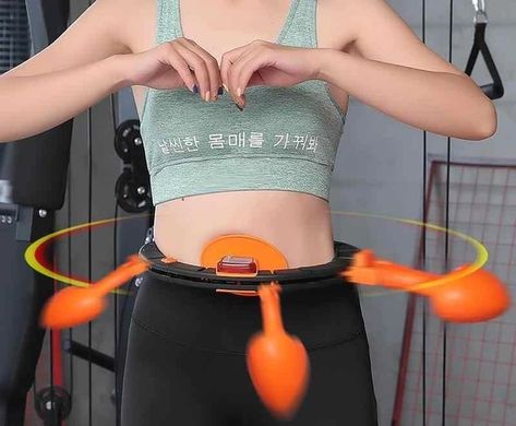 Масажний спортивний обруч Хулахуп Hula Hoop для схуднення живота та боків, Помаранчевий