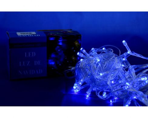 Светодиодная гирлянда нить синяя LED 100 B-1, новогодняя гирлянда 100 диодов 7 м Xmas LED, Синий