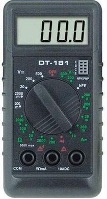 Компактный мультиметр DT-181, тестер цифровой, щупы в комплекте