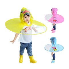 Дитячий дощовик-парасолька Baby Raincoat, Дитячий плащ дощовик 80 см, Жовтий