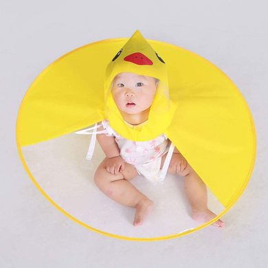Детский дождевик-зонтик Baby Raincoat, Детский плащ дождевик 80 см, Жёлтый