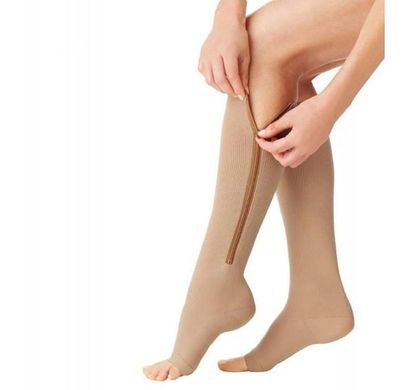 Комфортные Лечебные Компрессионные гольфы от варикоза Zip Sox для микромассажа ног, Стимулируют кровообращение, уменьшают усталость и отечность ног, Спасают от боли, ощущения тяжести ног для повседневной носки