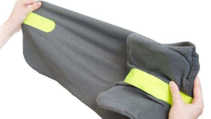 Дорожная массажная подушка шарф для путешествий Travel Pillow, серый