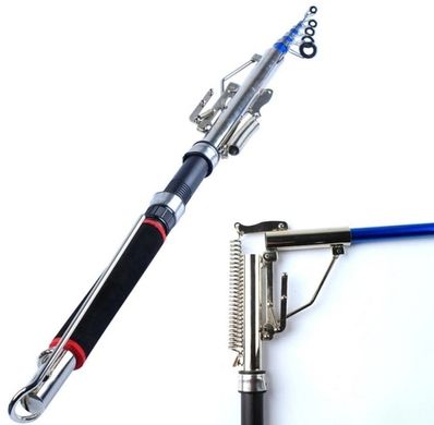 Автоматична компактна телескопічна Вудка самопідсікаюча 2.1м портативний Спінінг телескопічний король риболовлі, з подвійним налаштуванням, регульований механізм для лову риби, хитра вудка, удилмще для рибалок