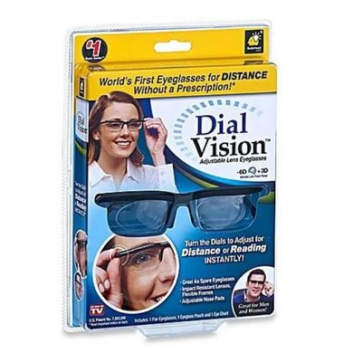 Увеличительные очки лупа Dial Vision с регулировкой линз, Черный