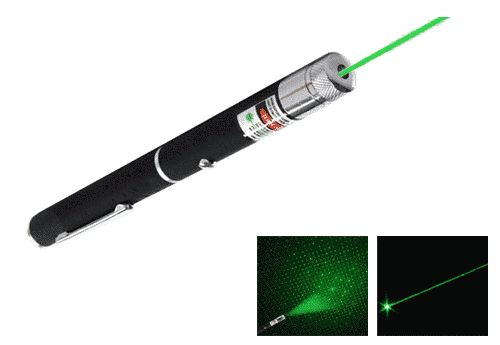 Потужна Лазерна указка зеленого кольору + 5 насадок! Лазер 5 в 1, Зелений