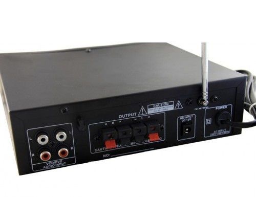 Підсилювач UKC OK-309 + караоке, підсилювач звуку, Черный