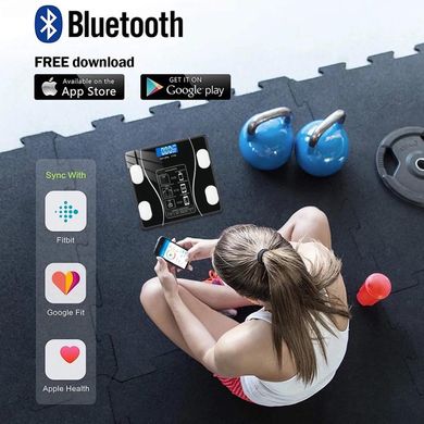 Напольные электронные смарт-весы до 180 кг A-8003 умные с Bluetooth приложением для телефона Android или IOS, в ассортименте