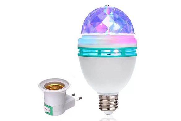 Диско лампа для вечірок LED Mini Party Light, диско лампа, що обертається, Міні LED світильник для вечірок, Дискотечний світлодіодний світильник, Білий