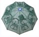 Автоматическая рыболовная верша для раков 16 входов, Раколовка зонтик 16 входов, зонт для раков, рачница рыболовная паук на 16 отверстий, Зелёный