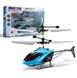 Вертолет на радиоуправлении Induction aircraft, детская игрушка интерактивная с сенсорным управлением от ладони, Голубой