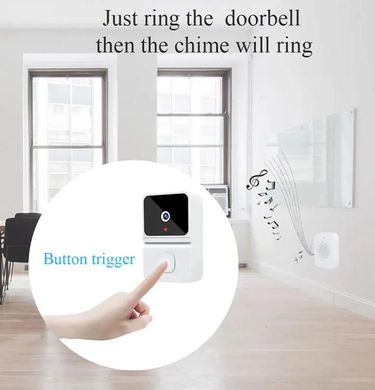 Домофон з камерою WiFi та датчиком руху Doorbell X9 Розумний дверний багатофункціональний відеодзвінок, інноваційний відеодомофон з віддаленим контролем зі смартфона, з функцією відеозапису зі спрацьовування датчика руху