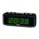 Електронний настільний годинник з будильником vst 738 green