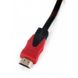 Кабель HDMI - HDMI 5 м підсилений в високошвидкісний обмотці 1080p, Шнур для передачі відеосигналу, чорно-червоний