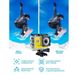 Спортивная универсальная видео экшн-камера Waterproof Sport Action Camera WiFi 4K Ultra HD D800 портативная компактная прочная с пультом, аква боксом и набором креплений для съемки в экстремальных условиях и во время движения, съемки под водой до 30м