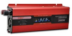 Перетворювач UKC авто інвертор 12V 220V AC/DC KC-2000D 2000W з LCD дисплеєм