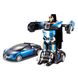 Машинка робот трансформер Bugatti robot car на радиоуправлении
