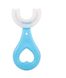 Дитяча зубна щітка U-подібна з очищенням на 360 градусів, зубна щітка капа для дітей силіконова від 2 до 6 років, в асортименті