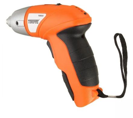 Электроотвертка аккумуляторная Tuoye Tools Cordless Screw с 4 насадками, отвертка с битами, мини-шуруповерт, Оранжевый