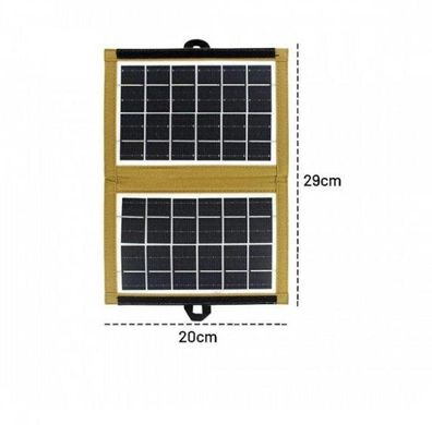 Портативна сонячна панель CL-670 7,2 Вт, Складна сонячна панель переносна з USB виходом, Сонячна станція для зарядки