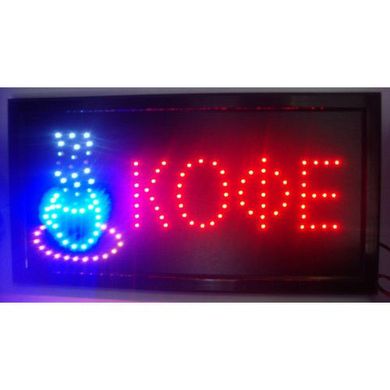 Светодиодная рекламная вывеска "Кофе", светодиодная реклама, вывеска с подсветкой