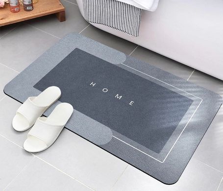 Супервсмоктуючий м'який діатомітовий килимок двошаровий для ванної кімнати home прямокутний Double layer миттєво вбирає вологу, суха та безпечна поверхня, водопоглинаючий, інноваційний антиковзний, стильна підстилка для ніг
