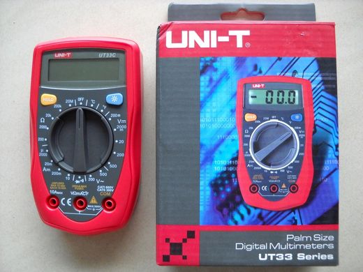 Карманный цифровой многофункциональный мультиметр UNI-T UT33C в эргономичном корпусе