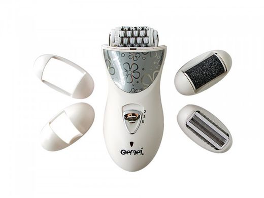 Жіночий епілятор Gemei GM 3061 4 в 1 з насадкою для гоління., Білий