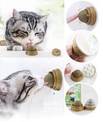 Кошачий мятный шарик игрушка, мятный леденец, конфета для кошек, Лизун для кота на липучке, кошачий мятный-шарик, Зелёный