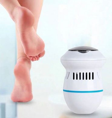 Электрическая пемза для ног Pedi Vac аккумуляторная, машинка для удаления натоптышей, скребок-пилка для пяток, Белый