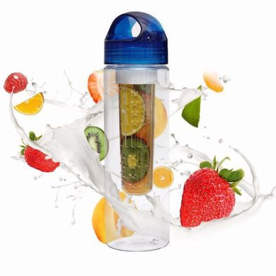 Пляшка для води та напоїв Fruit Bottle з контейнером для фруктів 800 мл, в асортименті