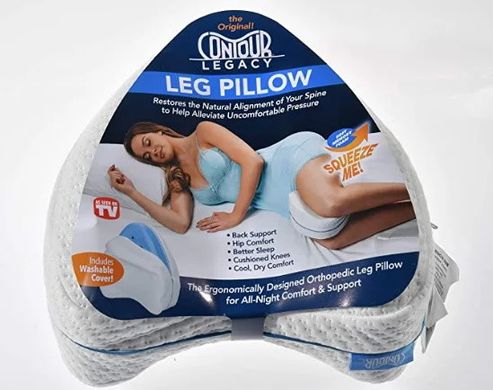 Подушка ортопедична для ніг та колін Contour Legacy Leg Pillow, Білий