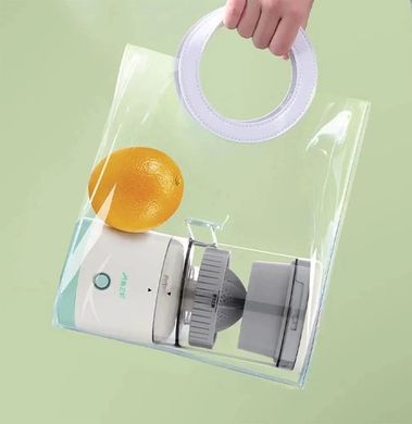 Универсальная портативная аккумуляторная USB ручная мини соковыжималка Citrus juicer YZJ-001 для ягод и фруктов,аппарат для отжма и приготовления сока,компактное,простое в использовании,мощное устройство для полезных напитков, Белый