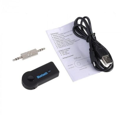 Bluetooth адаптер BT350D Car receiver AUX,авто адаптер,цифровий Bluetooth ресивер для автомобільної магнітоли або будь-якого іншого пристрою з лінійним входом,зарядка від USB,передати музику з телефону, планшета, на автомобільну магнітолу,приймати дзвінки, Чорний