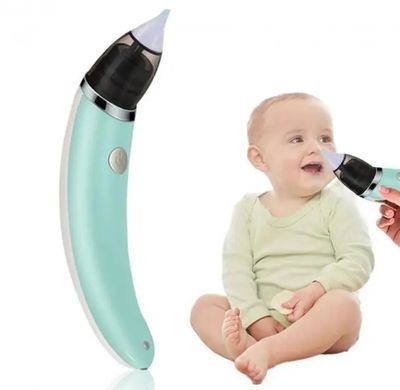 Дитячий акумуляторний електронний назальний Респіратор Для Носу Baby Nose Aspirator ART-0604 (JB-8628) Соплевідсмоктувач Носовий з 2 насадками 5 Рівень від USB для очищення носика малюка, безпечний для діток