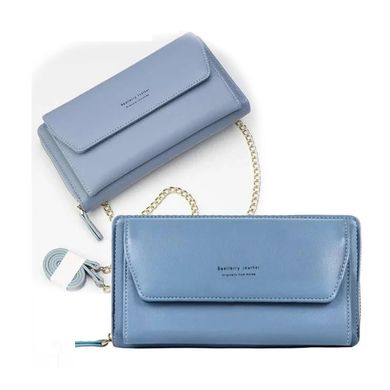 Жіночий гаманець клатч Wallerry Блакитний 5509, Блакитний