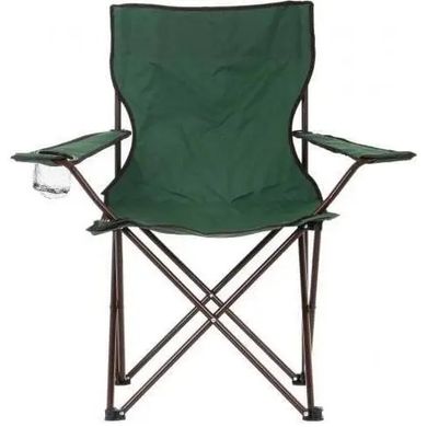 Стул туристический раскладной до 150 кг Темно зеленый, Складной стул, кресло для походов в чехле