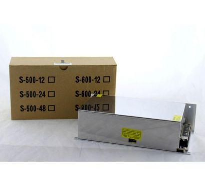 Универсальный блок питания адаптер 12V 50A S-600-12 Metall для подключения светодиодных лент, ламп, мониторов, ноутбуков, камер видеонаблюдения и ЖК-телевизоров,защитный металлический корпус и встроенный кулер,импульсный