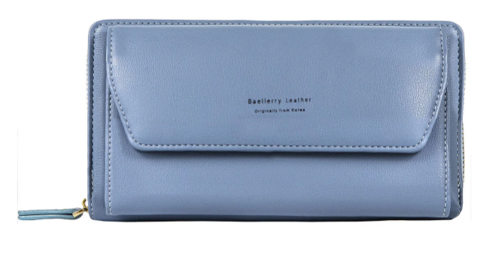 Жіночий гаманець клатч Wallerry Блакитний 5509, Блакитний