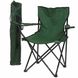 Стул туристический раскладной до 150 кг Темно зеленый, Складной стул, кресло для походов в чехле