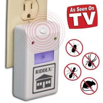 Электромагнитый отпугиватель riddex (от грызунов и тараканов), способный защитить вас на территории в 200 кв.м, Белый
