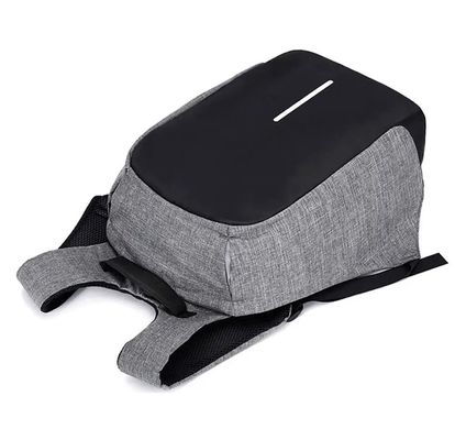 Городской рюкзак Антивор Bobby под ноутбук 15,6" серый, Универсальный рюкзак Бобби для ноутбука 45х30х16,5 см , серый