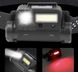 Универсальный светодиодный аккумуляторный налобный фонарь BL 123 COB + USB CHARGE,с датчиком движения,включение и отключение от взмаха руки,с магнитом,светит красным цветом, красный стробоскоп