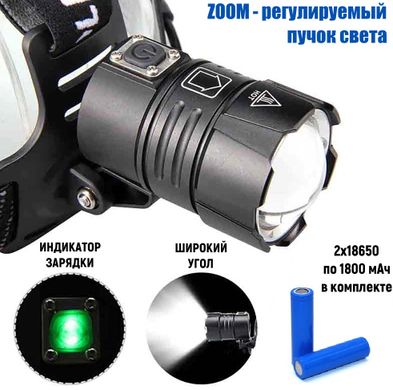 Практичный налобный фонарь BL T20 -P90 LED Zoom аккумуляторный,светодиодный мощный фонарик с фокусировкой на голову,пылезащищенный корпус,влагозащита,регулировка наклона линзы – 90°, красный свет,фонарь зумер