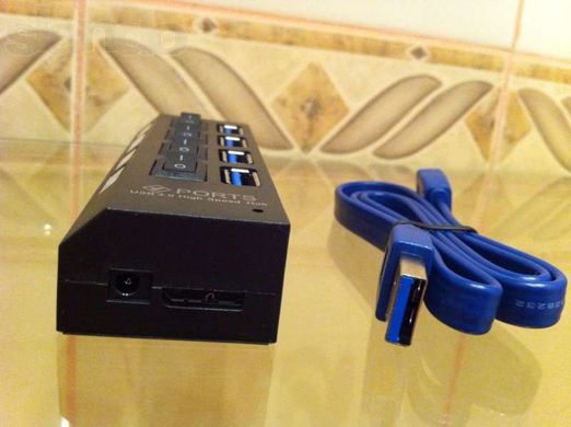 USB HUB на 4 порта + switch с переключателем, Разные цвета