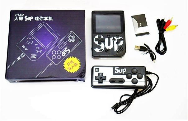 Ретро Портативная Игровая Приставка Gamepad Supp-400-In-1 С Джойстиком Dendy Sega Sup Retro Game Box with Controller 400 игр, Супер Марио и Танки 90-х, игровая консоль с атмосферой старых добрых 8-битных игр, цветной экран и долгая работа